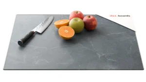 Glas Herdabdeckplatte Schneidebrett ANTHRAZIT MARMOR 52x60 cm Multi-Platte Arbeitsplatte Herdschutz Deko für Küchen Gehärtetes