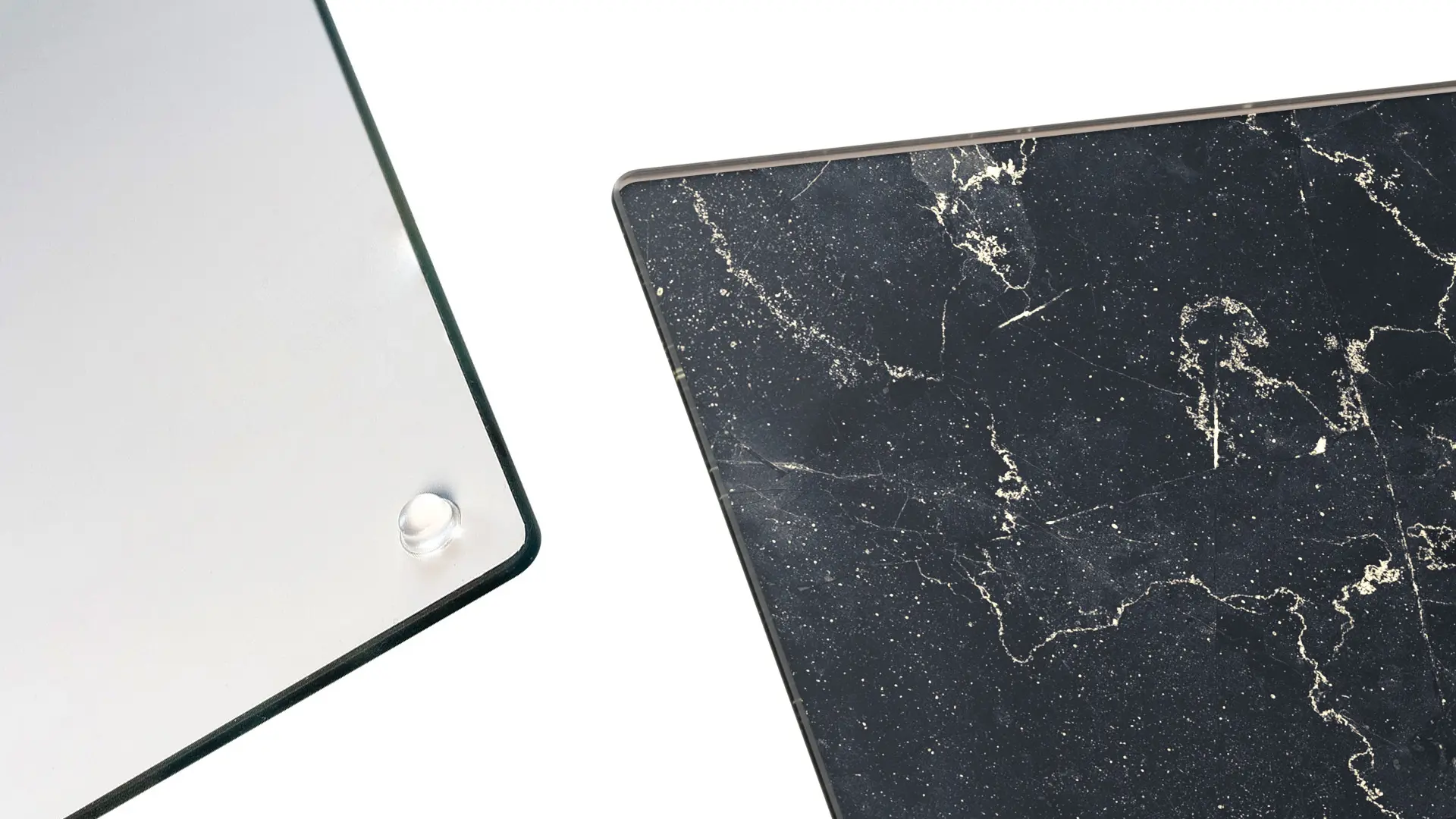 Glas Herdabdeckplatte Schneidebrett SCHWARZER MARMOR 52x60 cm Multi-Platte Arbeitsplatte Herdschutz Deko für Küchen Gehärtetes – Bild 5