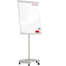 Flipchart 100x70cm, Mobil, auf Rollen, Höhenverstellbar,  Magnetisch, Trocken Abwischbar