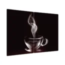 Glas Herdabdeckplatte Kaffetassemuster, 2 Stück - 52x30cm