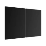 Glas Herdabdeckplatte Classic Black 2 Stück - 52x30cm