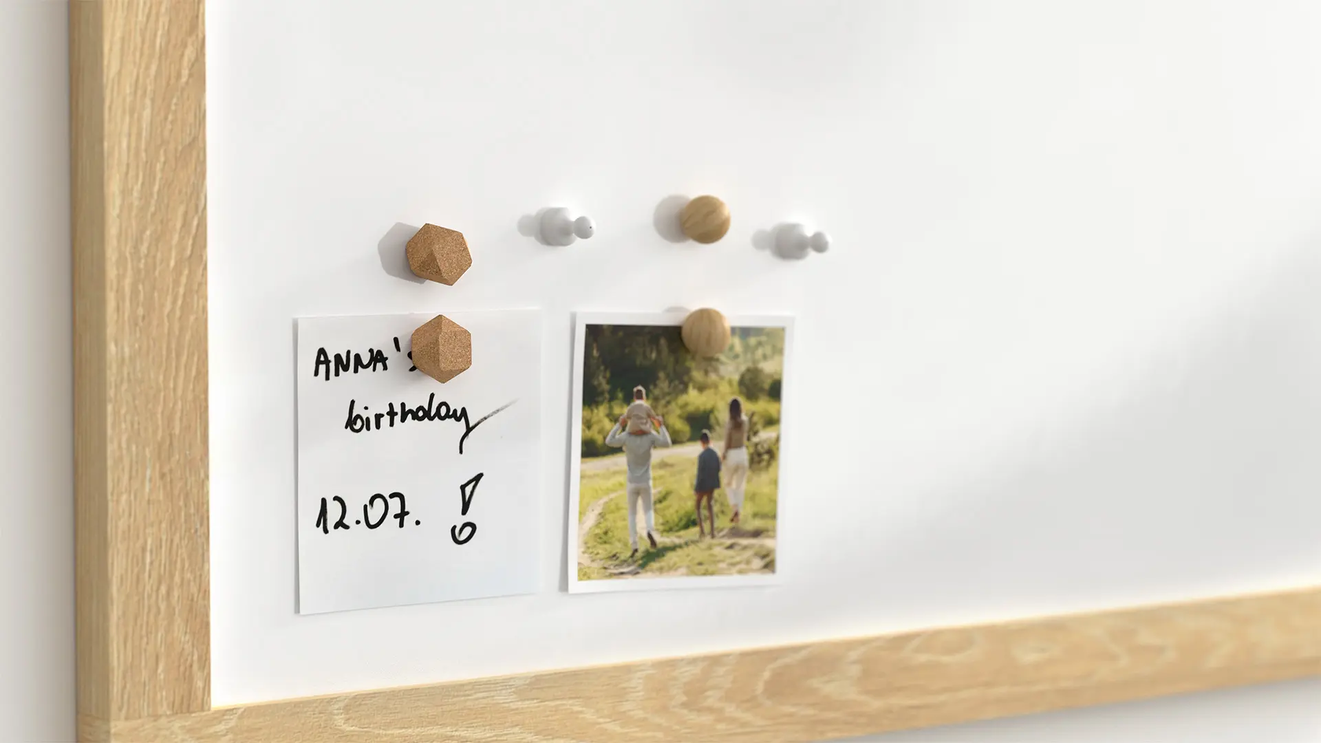 Magnettafel – Magnetisches, trocken abwischbares Whiteboard in Form eines Hauses, mit Holzrahmen – Bild 5