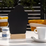 Doppelseitige EIS FORM EINES EISBECHERS Kleine Tafeln 4 Stück Set mit Staffelei, Dekorativ Deko, Kreidetafel