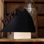 Mini doppelseitige Kleine Tafeln 4 Stück Set mit Staffelei, PIZZA, Kreidetafel