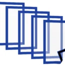Magnetrahmen A4 Blau - 5er Set