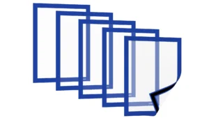 Magnetrahmen A4 Blau - 5er Set