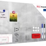 Metallische Magnettafel, MetalBoard, ZEMENT, 60×40 cm + GRATIS Zubehörset