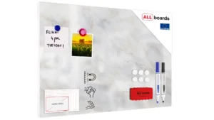 Metallische Magnettafel, MetalBoard, MARMOR, 60×40 cm + GRATIS Zubehörset