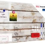 Metallische Magnettafel, MetalBoard, HELLES HOLZ 60×40 cm + GRATIS Zubehörset