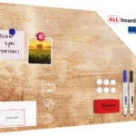 Metallische Magnettafel, MetalBoard, MASSIVHOLZ 60×40 cm + GRATIS Zubehörset