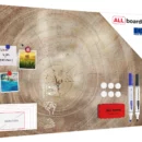Metallische Magnettafel BAUMSTAMM NATUR BAUMKERN 90x60cm MetalBoards Memoboard für jede Art von Magneten Magnetpinnwand zum Beschriften + Zubehör-Set