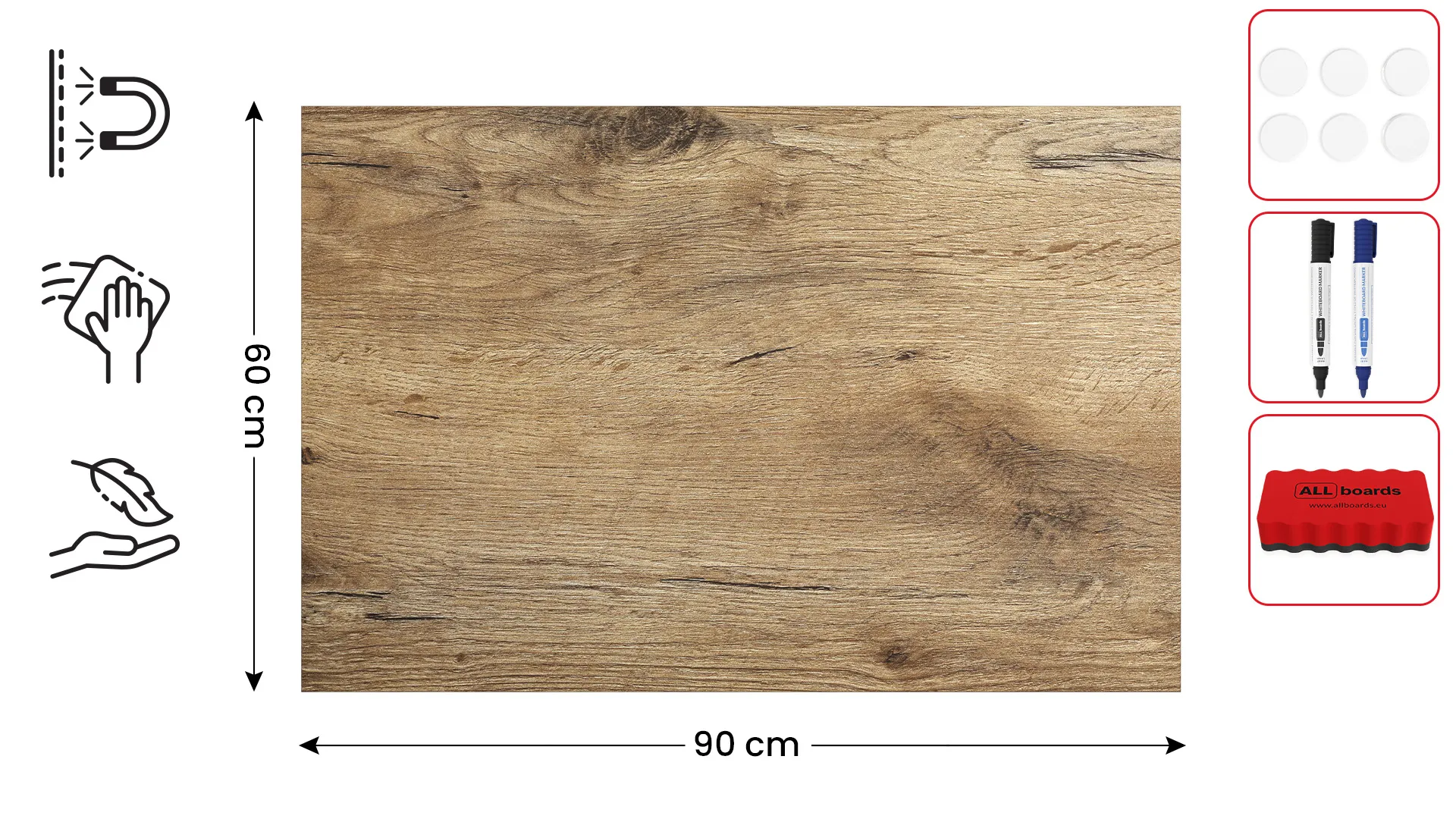 MetalBoard BAUMKERN 90x60cm + Zubehör-Set – Bild 2