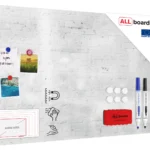 Metallische Magnettafel WEISSER ZIEGEL 90x60cm MetalBoards Memoboard für jede Art von Magneten Magnetpinnwand + Zubehör-Set