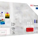 Metallische Magnettafel, MetalBoard, MARMOR, 90x60 cm + GRATIS Zubehörset