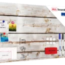 Metallische Magnettafel, MetalBoard, HELLES HOLZ 90x60 cm + GRATIS Zubehörset