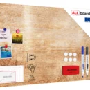 Metallische Magnettafel, MetalBoard, MASSIVHOLZ 90x60 cm + GRATIS Zubehörset