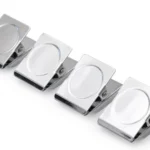 Silberne Magnetklammern – Set mit 4 Magneten