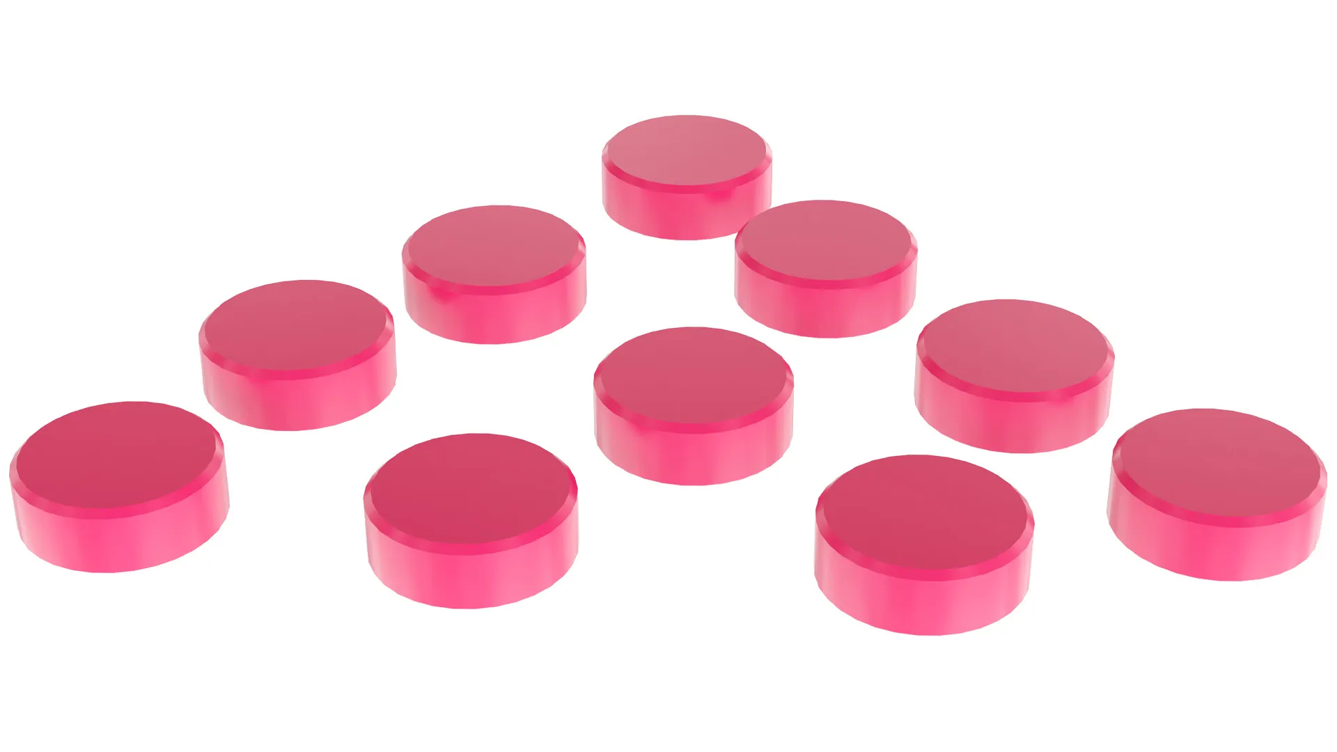 Magnete für Whiteboards, 20 mm – 10 Stück, ROSA