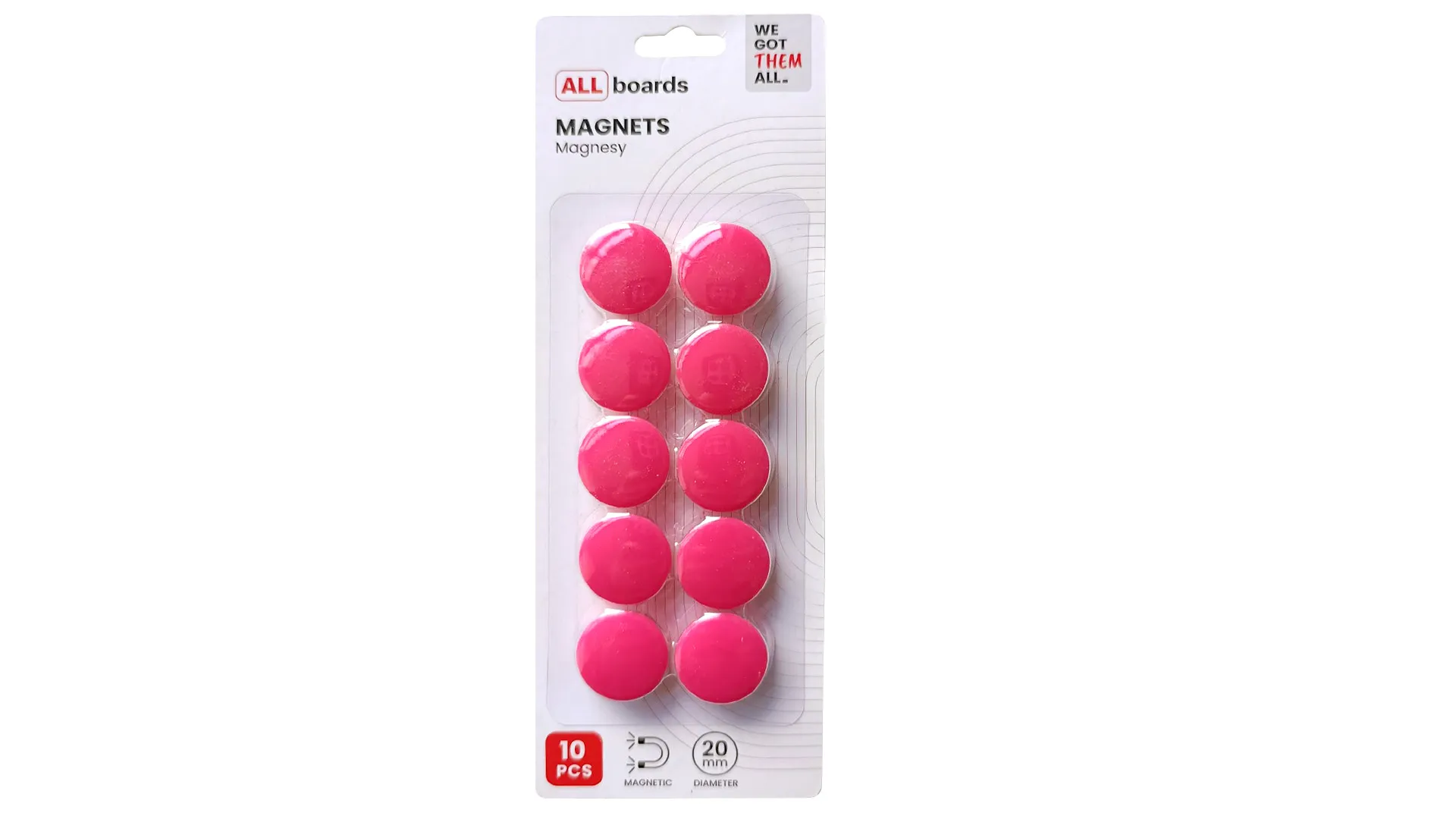 Magnete für Whiteboards, 20 mm – 10 Stück, ROSA – Bild 7