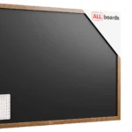 Magnetische Kreidetafel, wasserfest, 150 x 100 cm, Holzrahmen – Dunkelbraun + Zubehör