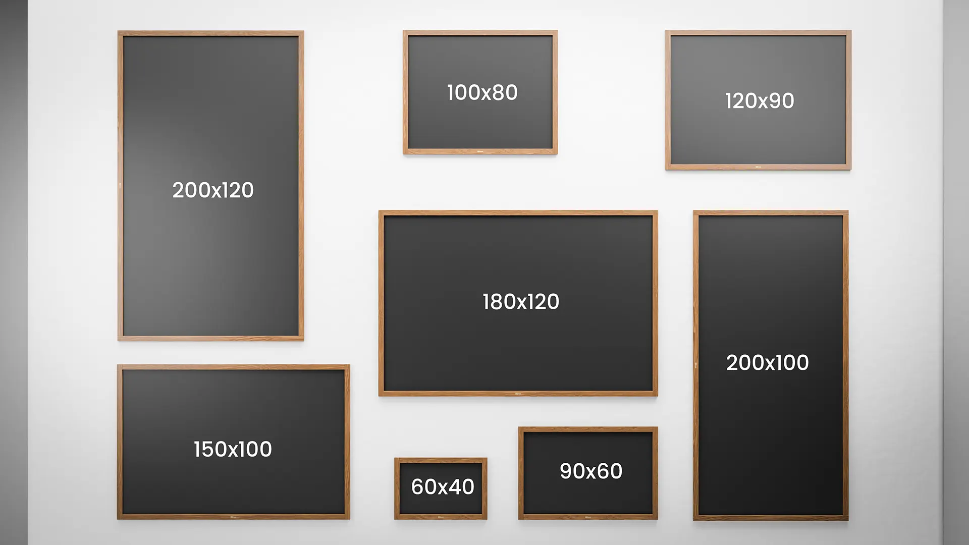 Magnetische Kreidetafel, wasserfest, 180 x 120 cm, Holzrahmen – Dunkelbraun + Zubehör – Bild 8
