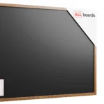 Magnetische Kreidetafel, wasserfest, 180 x 120 cm, Holzrahmen – Dunkelbraun + Zubehör