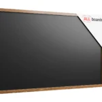 Magnetische Kreidetafel, wasserfest, 200 x 100 cm, Holzrahmen – Dunkelbraun + Zubehör