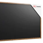 Magnetische Kreidetafel, wasserfest, 200 x 120 cm, Holzrahmen – Dunkelbraun + Zubehör