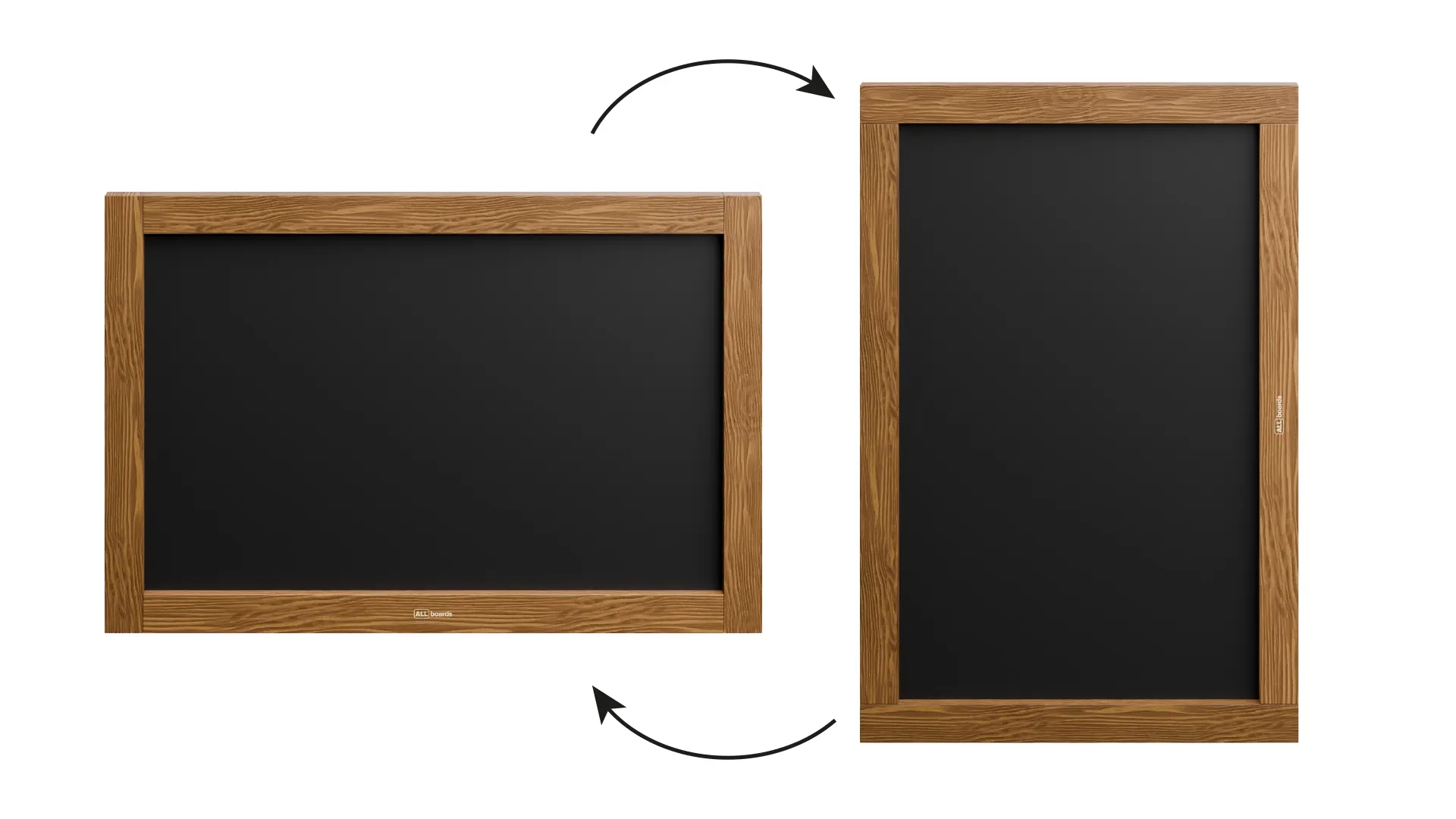 Magnetische Kreidetafel, wasserfest, 60 x 40 cm, Holzrahmen – Dunkelbraun + Zubehör – Bild 5