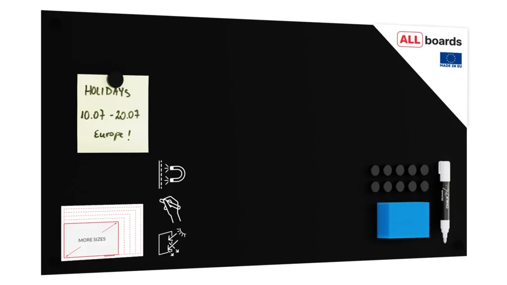 Magnetplatte rahmenloses SLIMboard - Kreideoberfläche - 60x30 cm + GRATIS