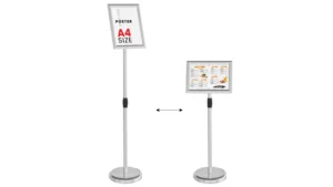 Informationsständer A4, mit Aluminiumrahmen