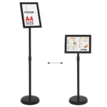 Informationsständer A4, mit schwarzem Aluminiumrahmen