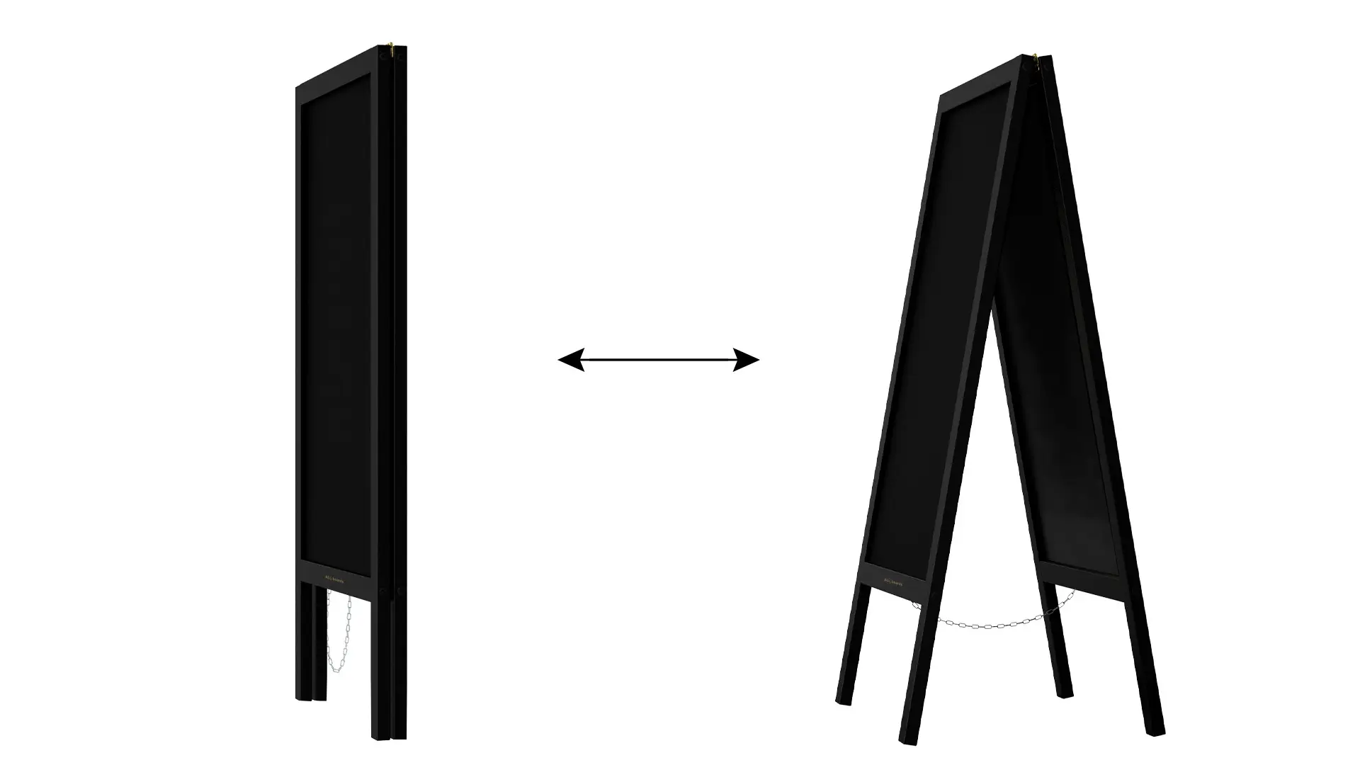 Magnetischer Kundenstopper, wasserfest, Kreideständer 100x49,5 cm, SCHWARZ + Zubehör – Bild 6