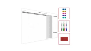 Magnetischer Monatsplaner 90x60cm + Zubehör-Set