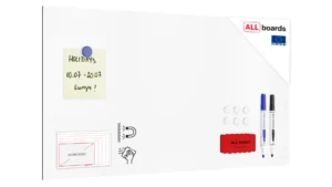Magnetplatte rahmenloses SLIMboard - Magnetisches trocken abwischbares Whiteboard 60x30 cm + GRATIS Zubehör