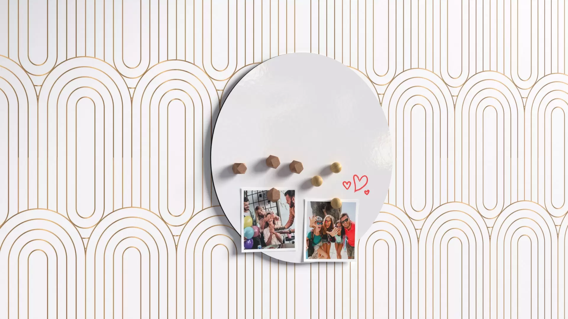 Runde Magnetplatte SLIMboard weiß 30 cm Durchmesser - rahmenlose weiße Tafel – Bild 6