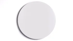 Runde Magnetplatte SLIMboard weiß 40 cm Durchmesser - rahmenlose weiße Tafel