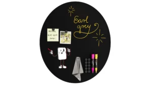 Magnettafel, RUND, schwarz – Durchmesser 60 cm – rahmenloses SLIMboard RUND + Gratis