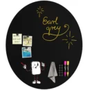 Magnettafel, RUND, schwarz – Durchmesser 80 cm – rahmenloses SLIMboard RUND + Gratis