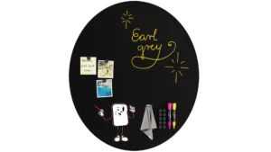 Magnettafel, RUND, schwarz – Durchmesser 80 cm – rahmenloses SLIMboard RUND + Gratis