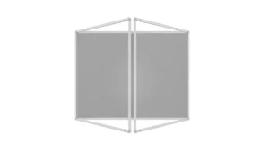 ALLboards Filz-Schaukasten Grau mit Aluminiumrahmen 240x120cm, Filz-Kasten Filz-Informationstafel Filz Kunststoffscheibe