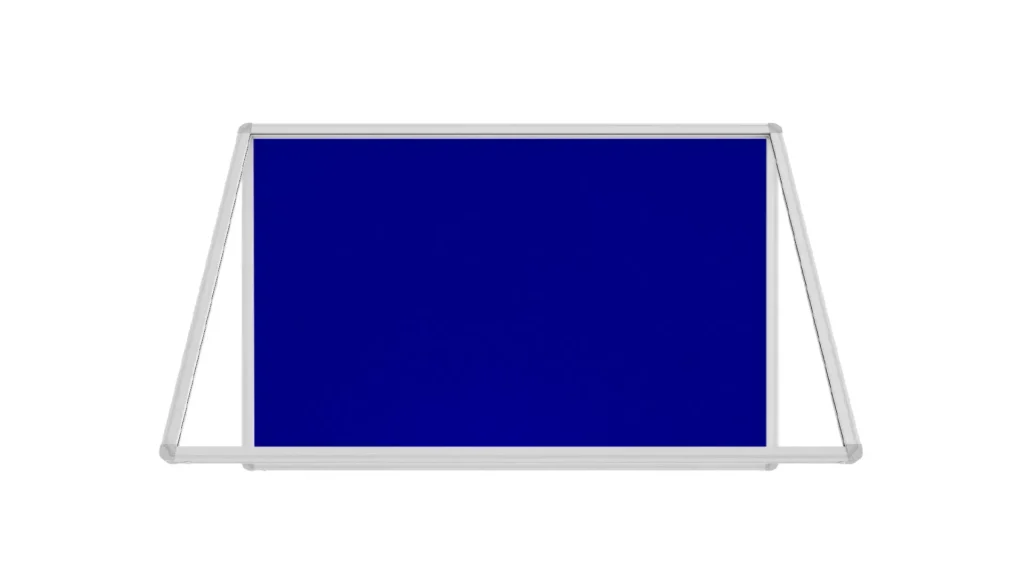 Filz-Schaukasten Blau 90x60 cm mit Aluminiumrahmen