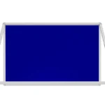 Filz-Schaukasten Blau 90x60 cm mit Aluminiumrahmen