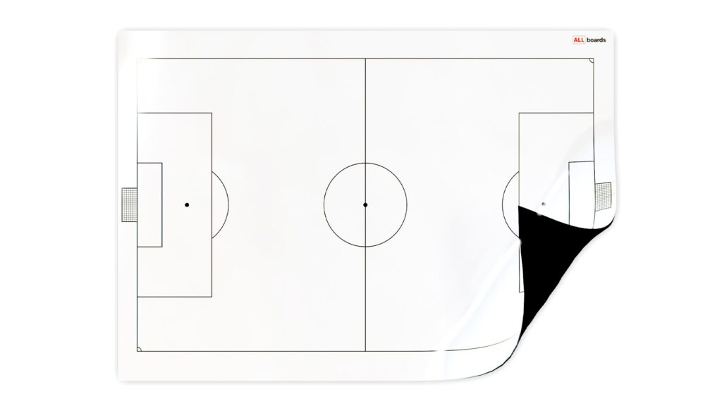 Trocken abwischbare magnetische Auflage FUSSBALL: FELD, Größe A4