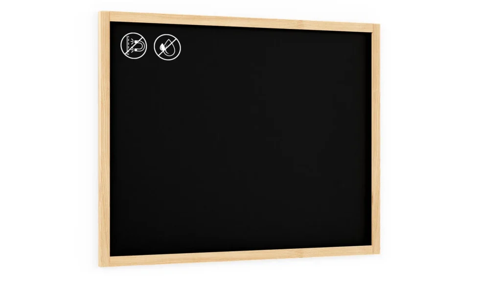 Kreidetafel mit naturlackierten Holzrahmen 120x90cm