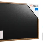 Kreidetafel Wasserfest mit lackiertem Holzrahmen 150x100cm, Schwarz, Schreibtafel, Kreide