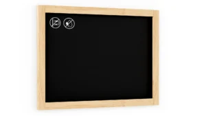 Kreidetafel mit naturlackierten Holzrahmen 70x50cm