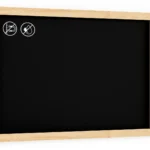 Kreidetafel mit naturlackierten Holzrahmen 90x60cm