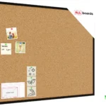 Pinnwand mit schwarzem Naturholzrahmen 100x80cm + GRATIS