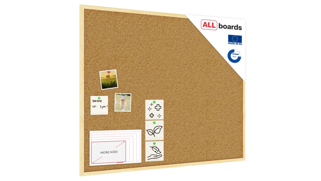 Pinnwand mit Naturholzrahmen 100x80cm